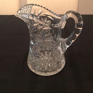 Vintage cut glass crystal pitcher